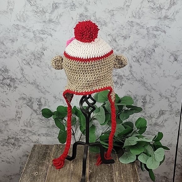Handmade sock monkey beanie kids - Picture 6 of 8